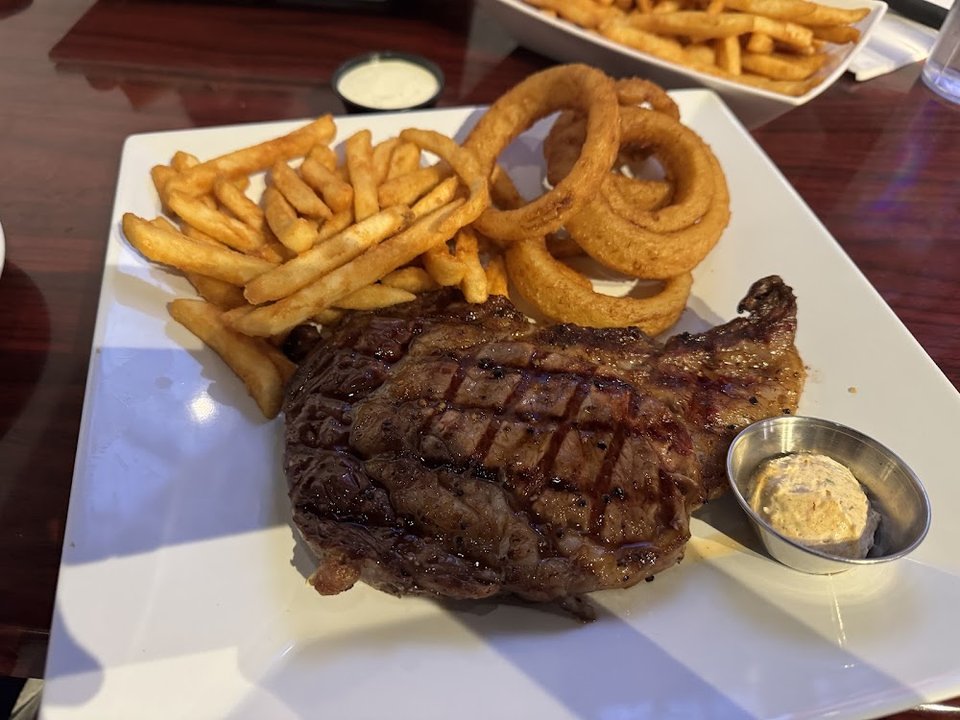 Casual dining menu with grill specials.